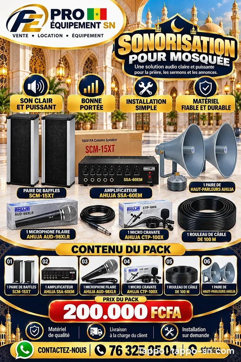 Pack sonorisation pour mosquée à vendre à Dakar – photo 1