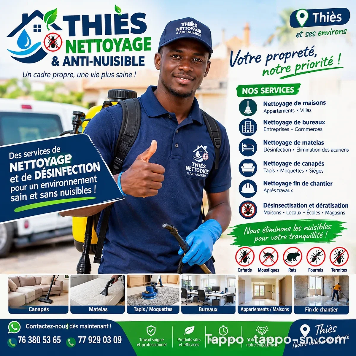 Service de nettoyage et désinfection à Thiès – photo 1