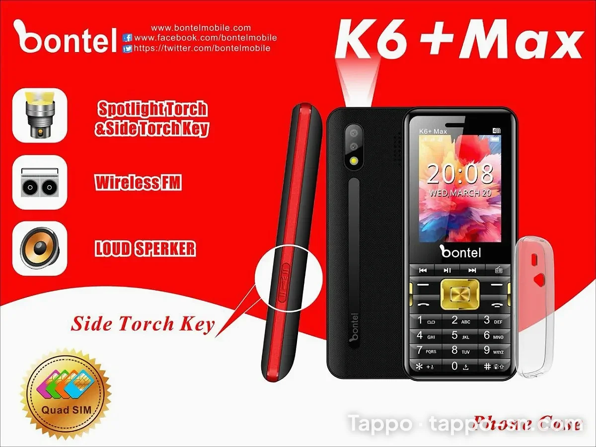 Téléphone portable Bontel K6+ Max ( 4 sims ) à vendre à Dakar – photo 1