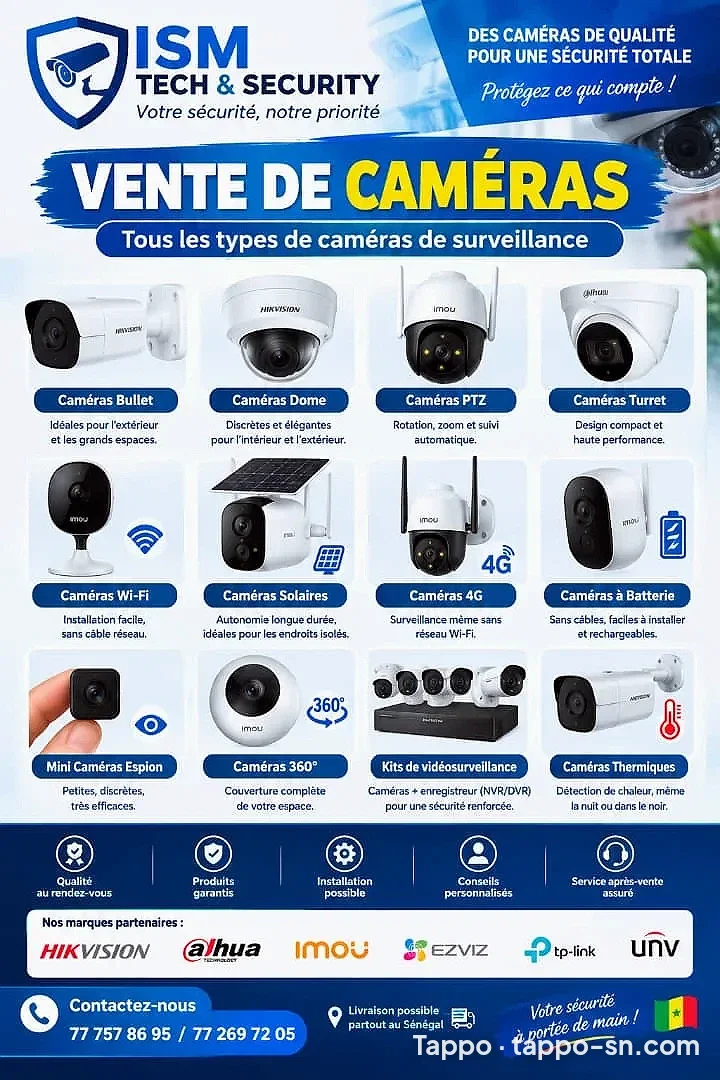 Vente de caméras de surveillance ISM Tech & Security à Dakar – photo 1