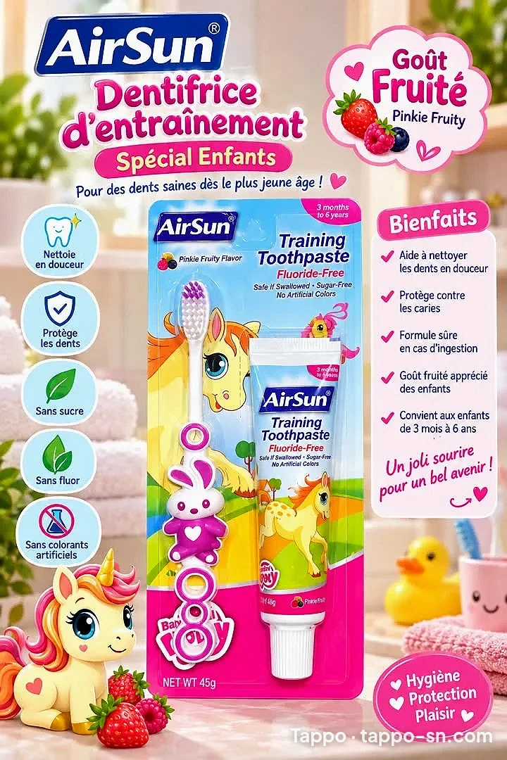 Dentifrice et brosse à dents enfant AirSun à vendre à Dakar – photo 1