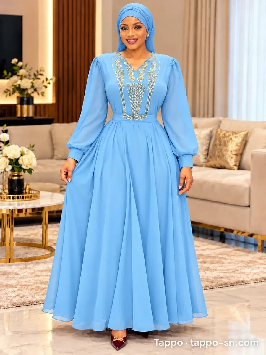 Robe longue bleue à vendre à Dakar – photo 1