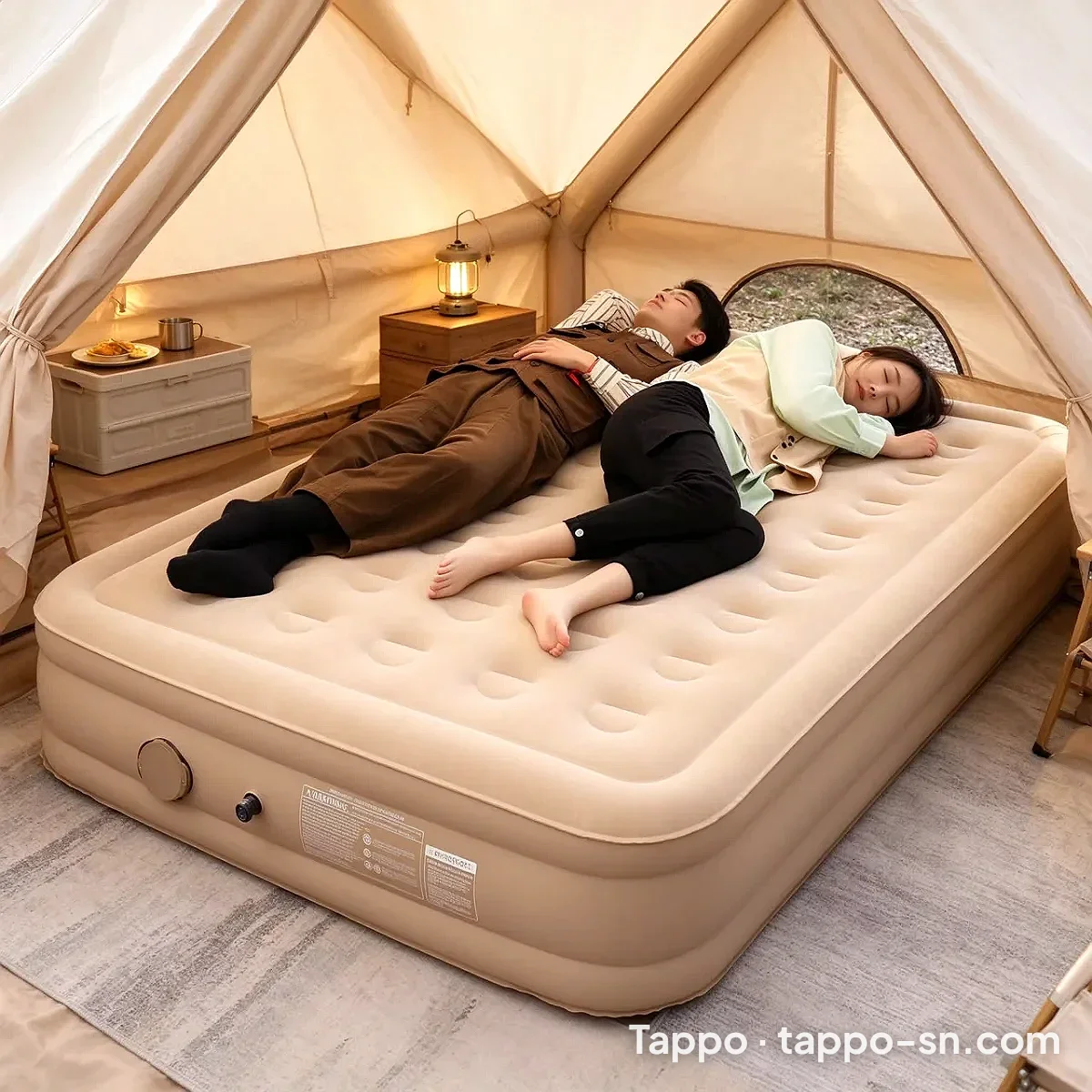 Matelas gonflable beige pour tente et camping à vendre à Dakar – photo 1