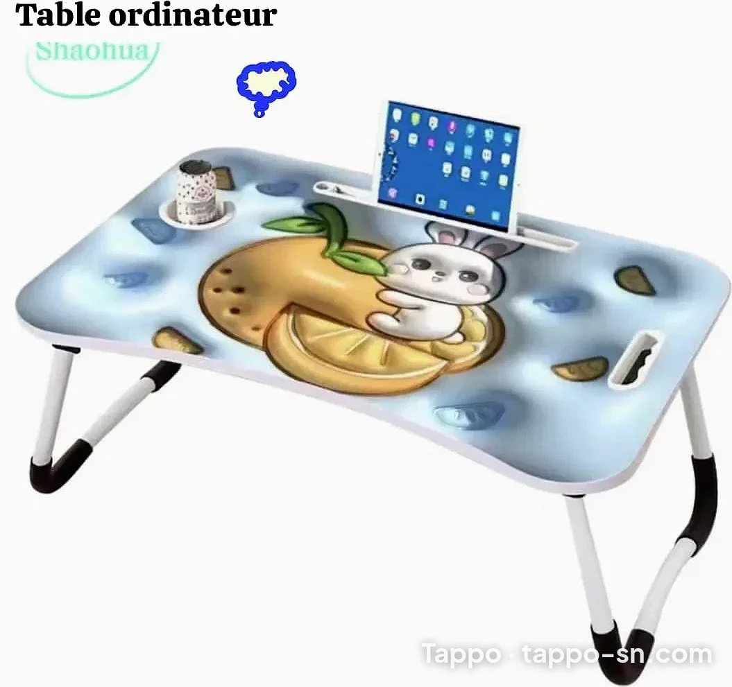 Table ordinateur pliable neuf motif lapin à vendre à Dakar – photo 1