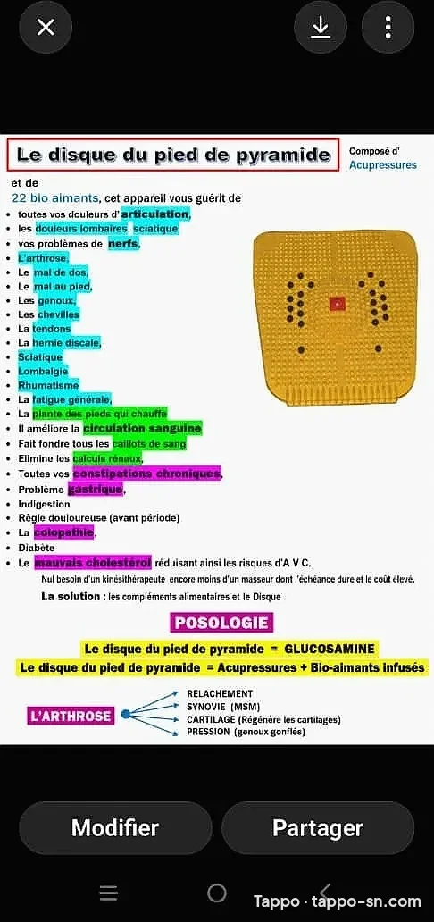 Disque de Pied de Pyramide – 22 bio-aimants & acupresseurs – Soulage l à vendre à Mbour – photo 1